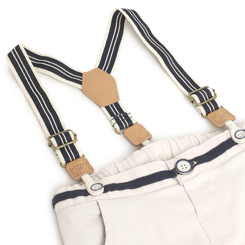 Boys Medium Natural Solid Long Trousers image number 2